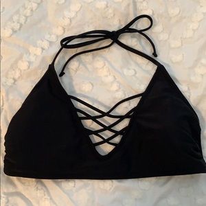 Black strappy bikini top